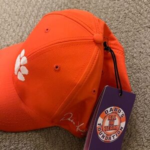 Orange Men's Cap with White Embroidery clemson tigers